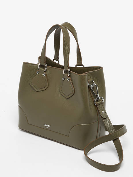 Small Leather Néo Izy Satchel Lancel Green neo izy A12133 other view 2