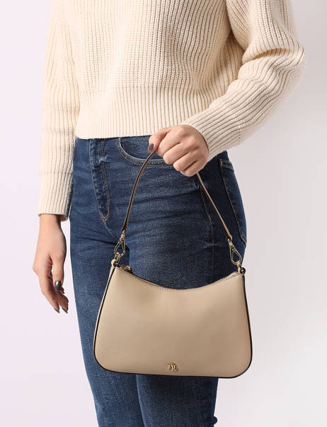 Leather Danni 26 Shoulder Bag Lauren ralph lauren Beige danni 31883768 other view 1