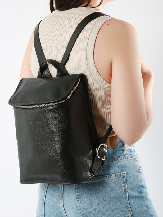 Longchamp Le foulonné Backpack Black