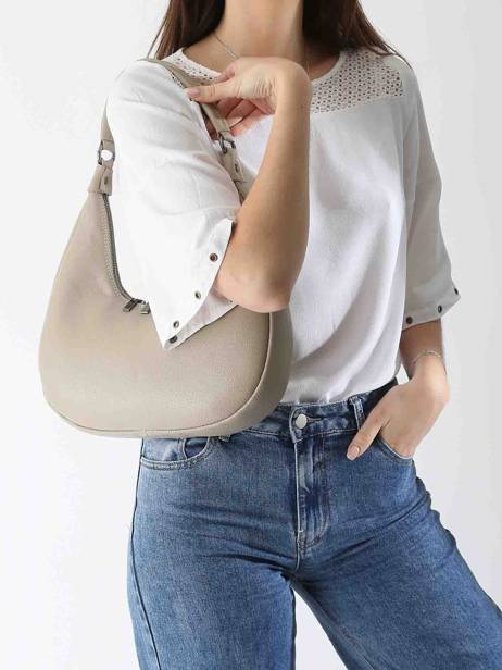 Sac Porté épaule Caviar Cuir Milano Beige caviar CA24121 vue secondaire 1