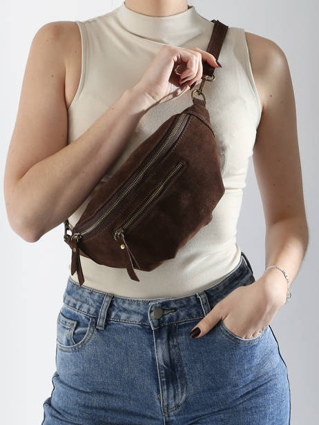 Belt Bag Milano Brown velvet VE24119 other view 1