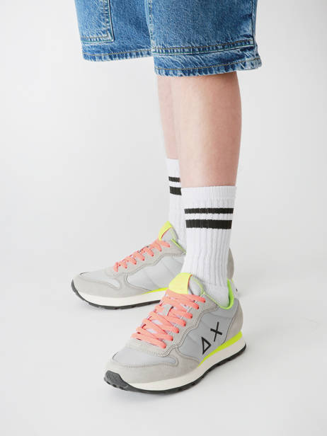 Sneakers Tom Fluo Sun68 Gris men Z35102 vue secondaire 1