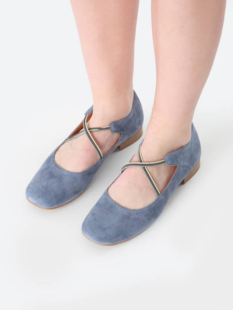 Ballerines Anima En Cuir Mam'zelle Bleu women CSGAN25 vue secondaire 1