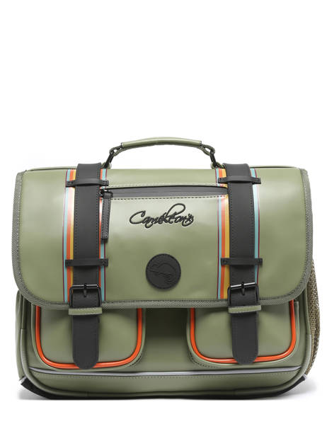 2-compartment Satchel Cameleon Green vintage north PBVWCA38 other view 6