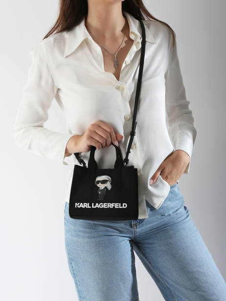 Sac Bandoulière K Ikon Coton Karl lagerfeld Noir k ikon A3W50109 vue secondaire 1