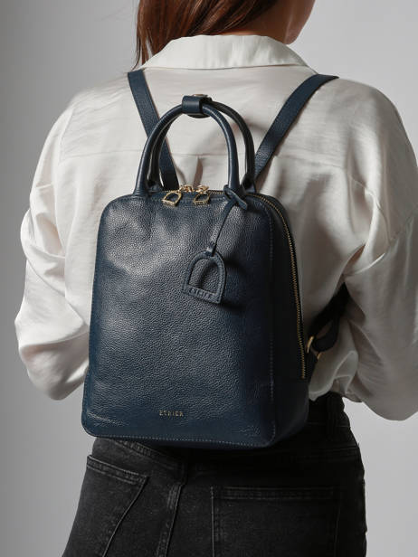 Backpack Tradition Leather Etrier Blue tradition ETRAB37S other view 1