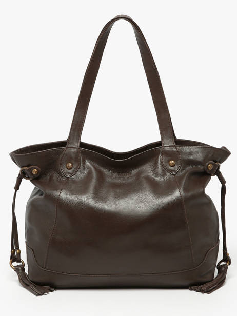 Shoulder Bag Cow Leather Basilic pepper Brown cow 155N