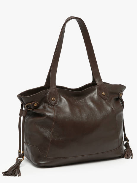 Shoulder Bag Cow Leather Basilic pepper Brown cow 155N other view 1