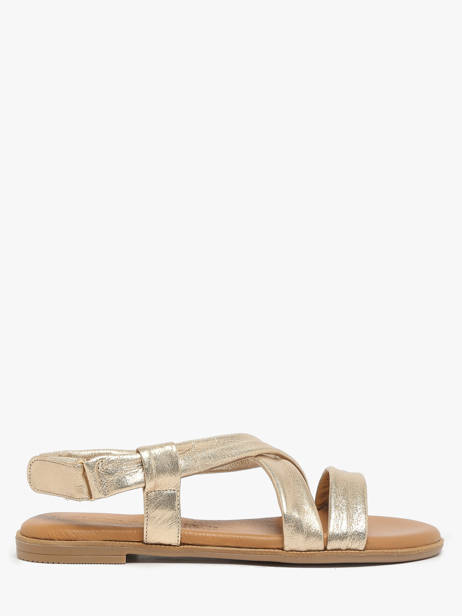 Sandals In Leather Tamaris Gold women 44