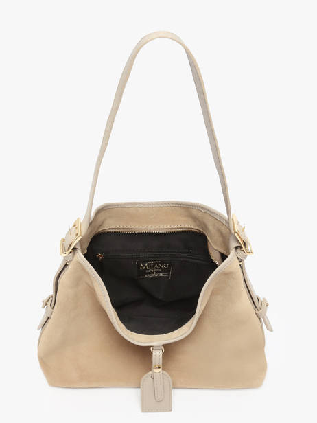 Sac Porté épaule Velvet Caviar Cuir Milano Beige velvet caviar VC250610 vue secondaire 3