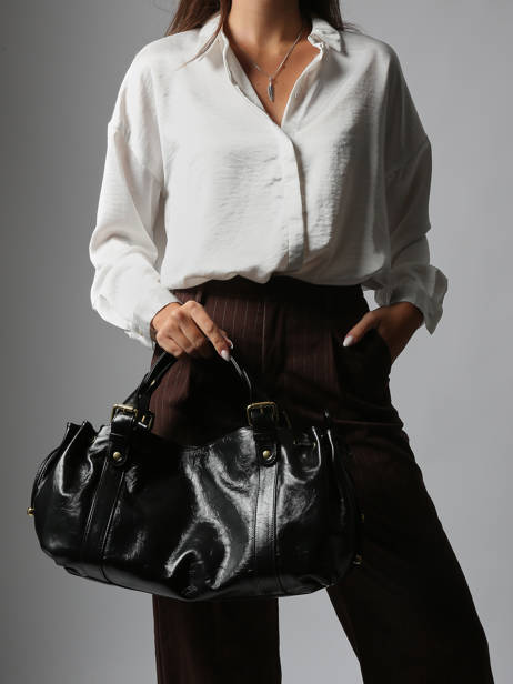 Shoulder Bag Premium Leather Gerard darel Black premium DCS01417 other view 1