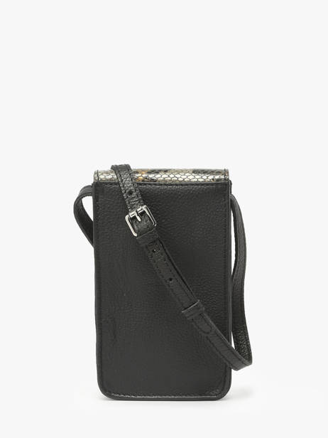 Leather Phone Bag Python Paul marius Black python TELEPPYT other view 4