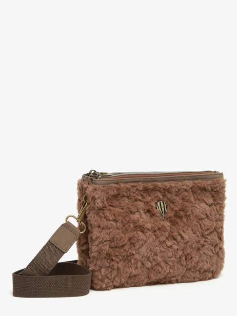 Shoulder Bag Doudou Le voyage en panier Brown doudou AHP253 other view 2