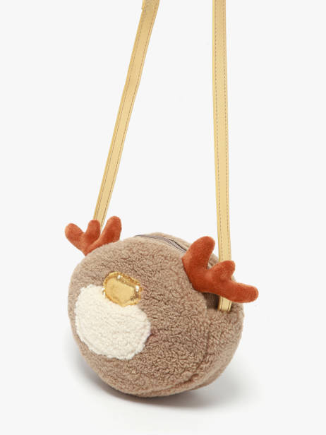 Kid's Crossbody Bag Rudolph Reindeer Le voyage en panier Brown kids AHP303 other view 1
