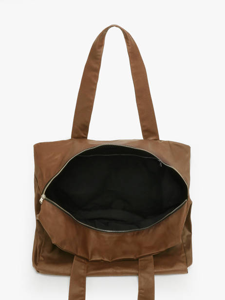 Le Sac Porté épaule A4 Célestins Waxed Rivedroite Marron waxed CELESWAX vue secondaire 3