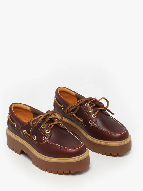 Platform Boat Shoes In Leather Timberland Brown women 2QDMD571 other view 1