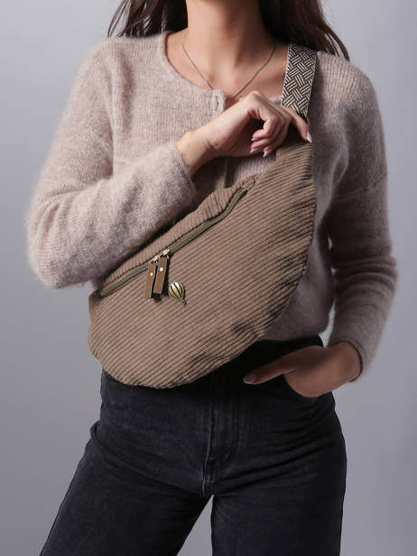 Belt Bag Le voyage en panier Brown velours AHP244 other view 1