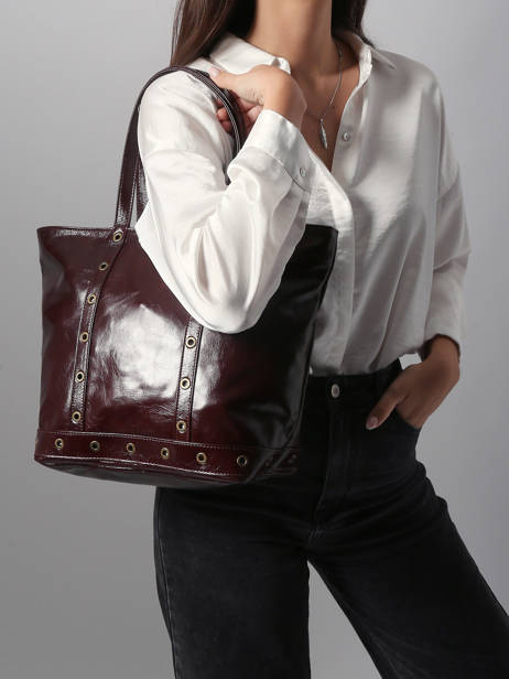 Medium Leather Le Cabas Shoulder Bag Vanessa bruno Brown cabas cuir 82V40378 other view 1