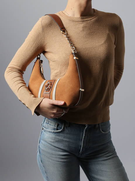 Sac Porté épaule Erenia Cuir Guess Marron erenia SB783818 vue secondaire 1