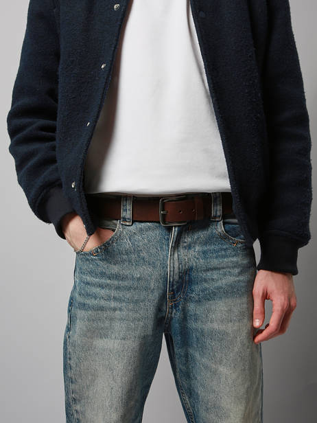 Leather Glory Men's Belt Von dutch Brown belt GLORY other view 1