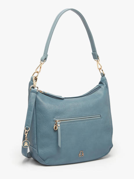 Shoulder Bag Zip Lulu castagnette Blue zip ZAHED other view 2