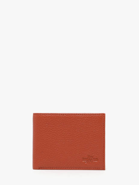 Wallet Leather Yves renard Orange foulonne 2307