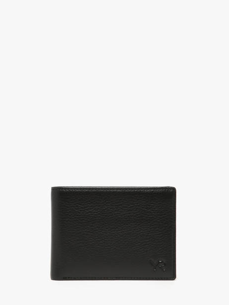 Wallet Leather Yves renard Black bicolor 2472
