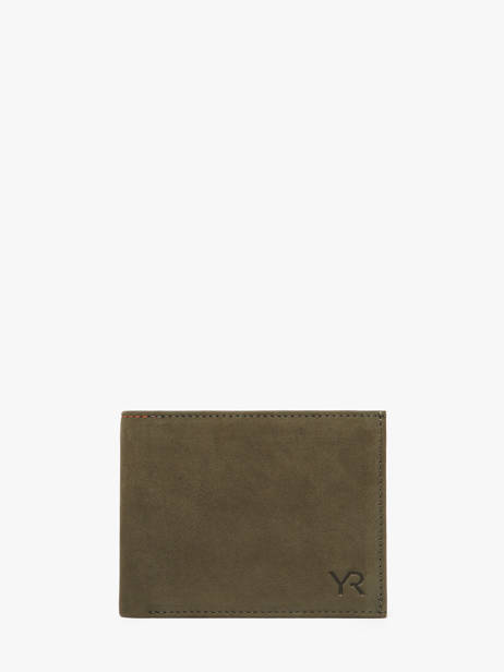 Wallet Leather Yves renard Green nubuck 2607