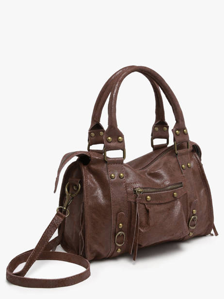 Satchel Spazzolato Leather Milano Brown spazzolato SP24094 other view 2