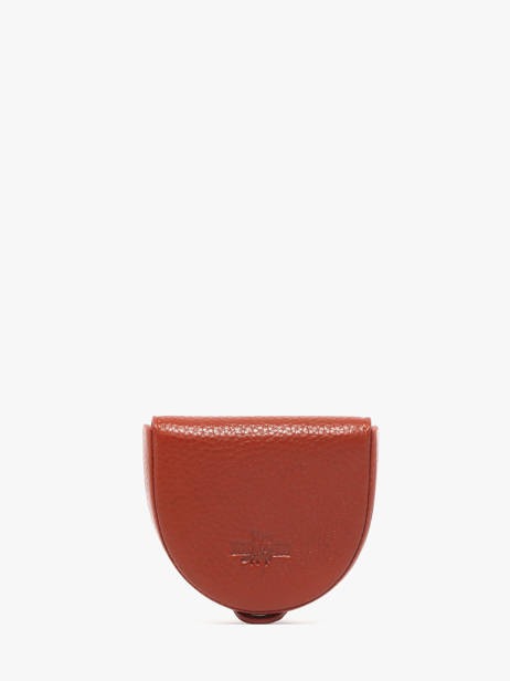 Porte-monnaie Cuir Yves renard Orange foulonne 23816