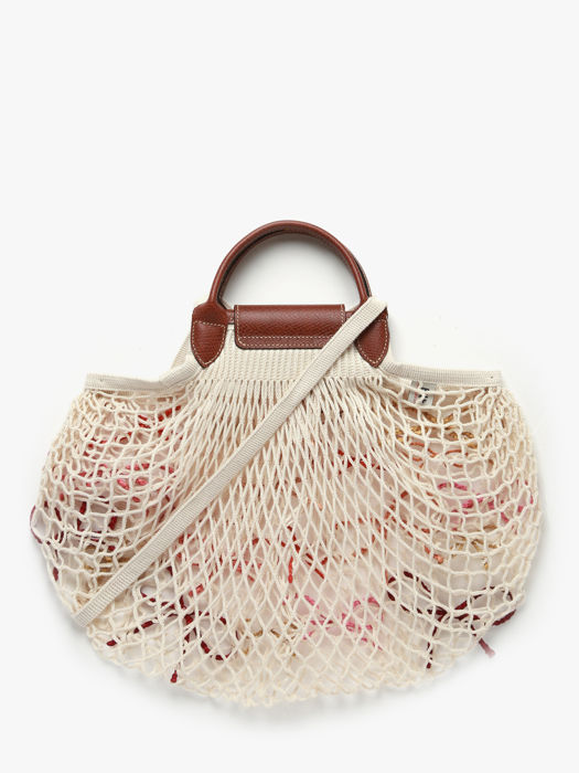 Longchamp Le pliage filet raphia Besaces Beige