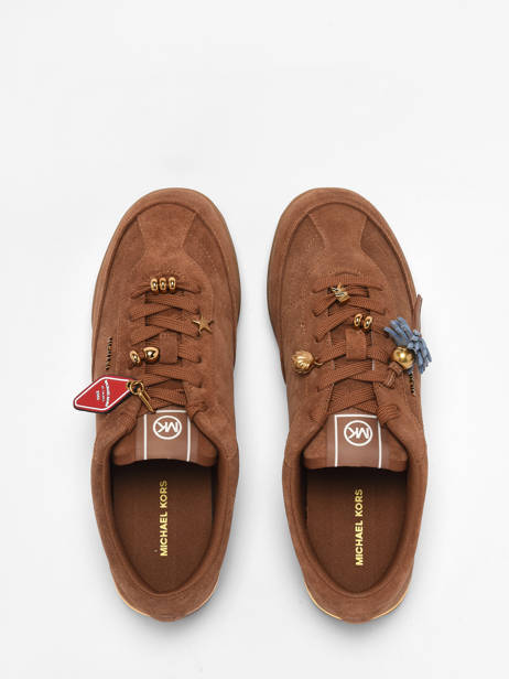 Sneakers En Cuir Michael kors Marron women OFS2S230 vue secondaire 3