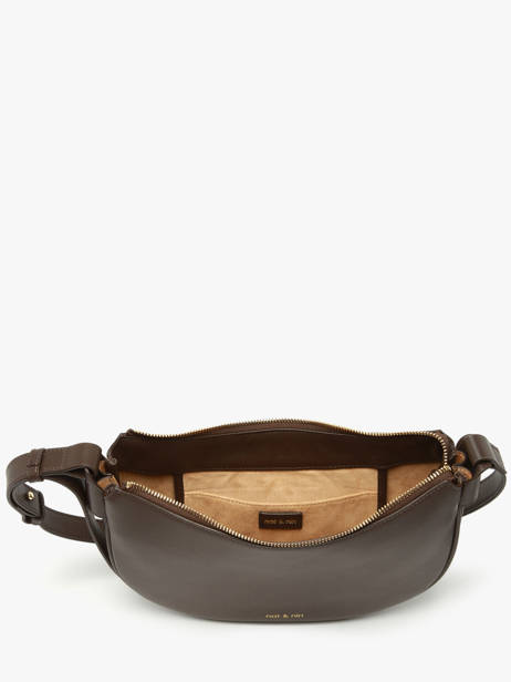 Sac Bandoulière Vintage Cuir Nat et nin Marron vintage LUNE vue secondaire 3