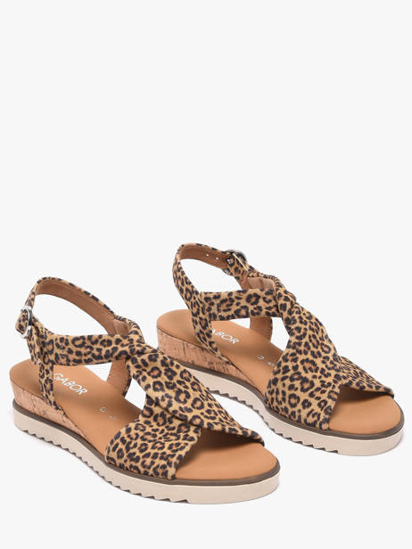 Sandales En Cuir Gabor Marron women 90 vue secondaire 1