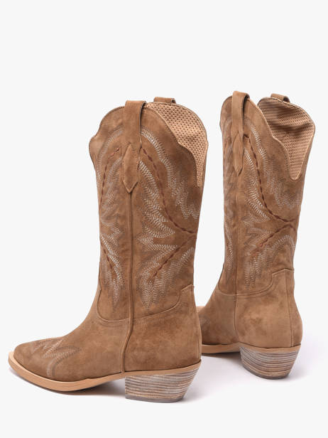 Santiags En Cuir Alpe Marron women 52171101 vue secondaire 2