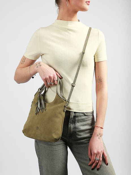 Sac Bandoulière Vintage Cuir Mila louise Beige vintage 23059V vue secondaire 1