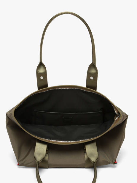 Sac Cabas Zippé M Mistral Rollable Nylon Et Cuir Lancel Vert mistral A13995 vue secondaire 3