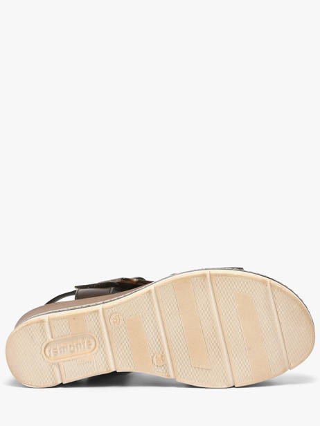 Sandales Talon Compensé En Cuir Remonte Marron women 25 vue secondaire 4