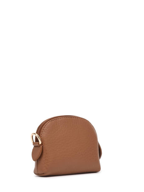 Coin Purse Leather Yves renard Brown foulonne 29365 other view 2